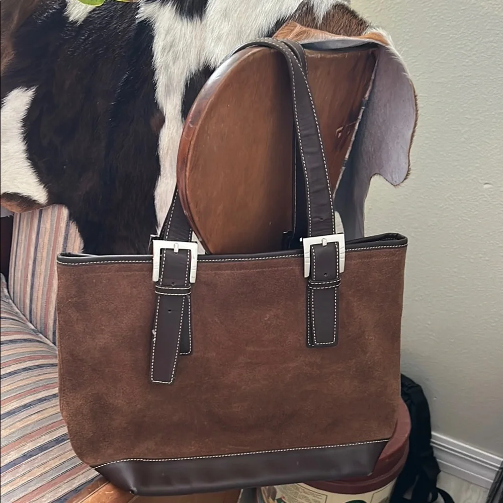Preston & York brown suede leather purse - Picture 4 of 4